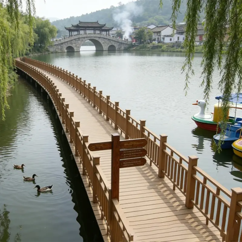 Wood-Plastic Composite Material for Landscape Bridges